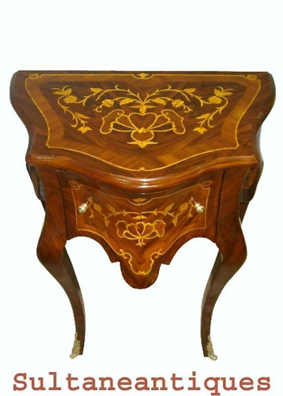 Aristocratic large Louis XV style marquetry side table