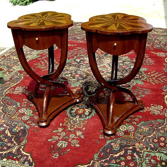 MAGNIFICENT PAIR of French Thonet style side tables