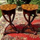 MAGNIFICENT PAIR of French Thonet style side tables