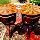 MAGNIFICENT PAIR of French Thonet style side tables