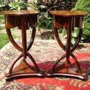 MAGNIFICENT PAIR of French Thonet style side tables