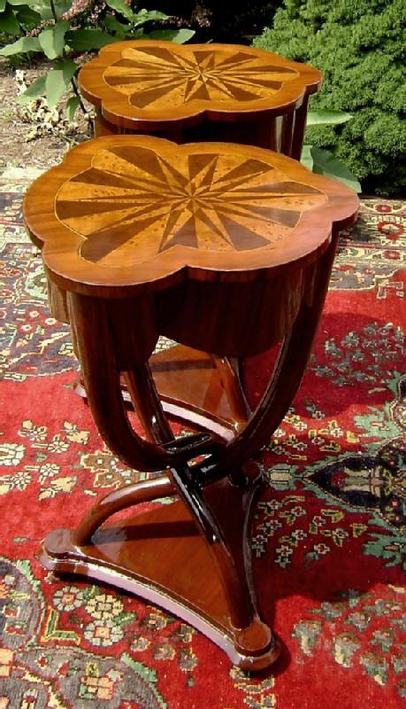 MAGNIFICENT PAIR of French Thonet style side tables