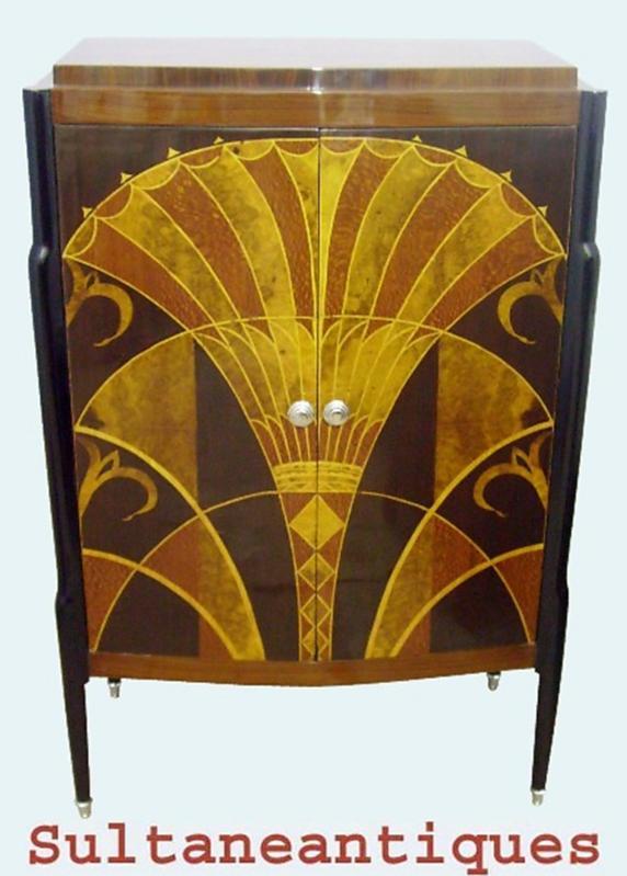 MASTERPIECE Cabinet-Bar in best Art Deco style