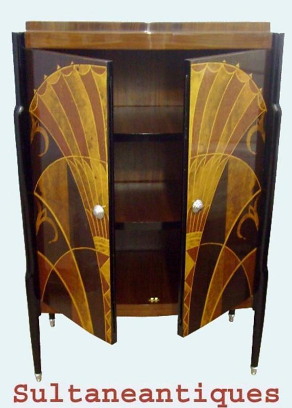 MASTERPIECE Cabinet-Bar in best Art Deco style
