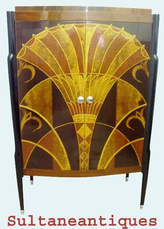 MASTERPIECE Cabinet-Bar in best Art Deco style
