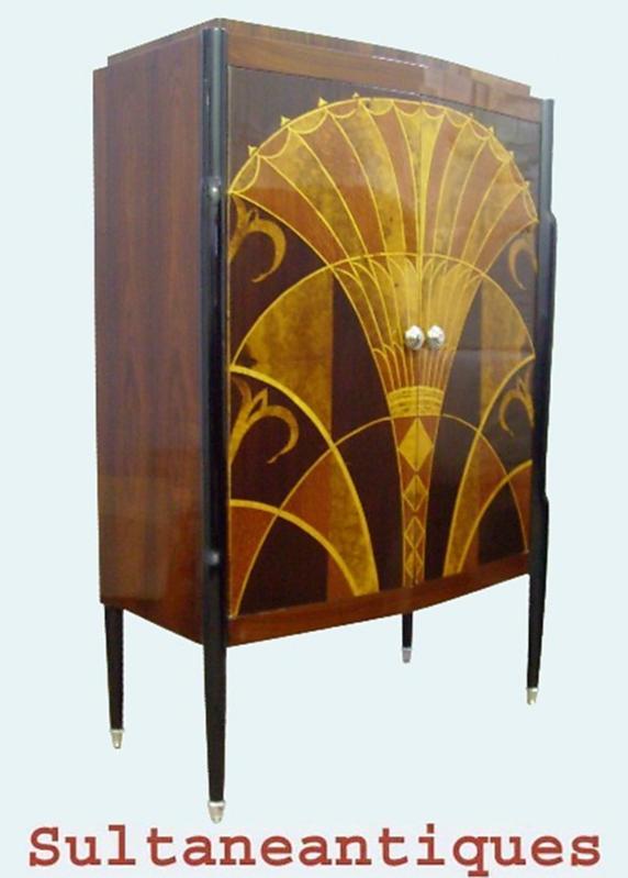MASTERPIECE Cabinet-Bar in best Art Deco style