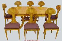 SPECTACULAR Olivewood Biedermeier style Set 9 pieces