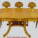 SPECTACULAR Olivewood Biedermeier style Set 9 pieces