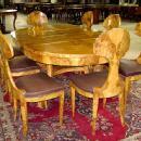 SPECTACULAR Olivewood Biedermeier style Set 9 pieces