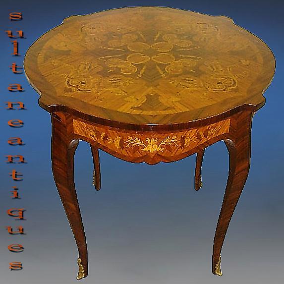High Quality Marquetry Louis XV style Center table