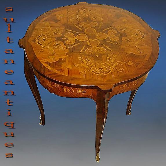 High Quality Marquetry Louis XV style Center table