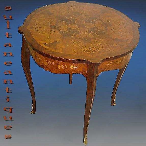 High Quality Marquetry Louis XV style Center table