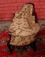 Fine LEFT single end Victorian style Mahogany sofa