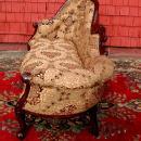 Fine LEFT single end Victorian style Mahogany sofa
