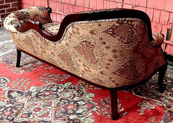 Fine LEFT single end Victorian style Mahogany sofa