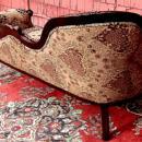 Fine LEFT single end Victorian style Mahogany sofa