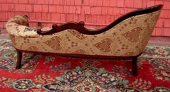 Fine LEFT single end Victorian style Mahogany sofa