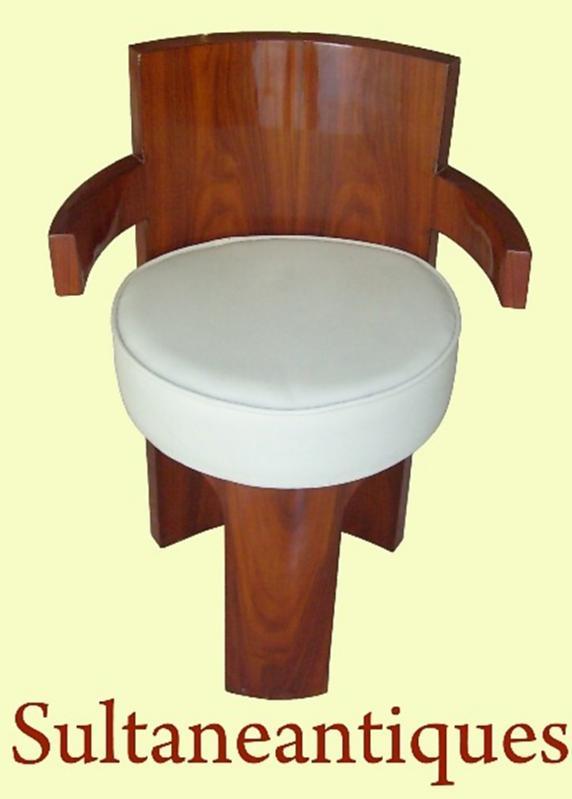 Unusual forms Art Deco style Rosewood Chair