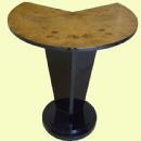 Art Deco style black and Elm wood side table