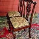 STUNNING PAIR!! Chippendale Style Mahogany chairs