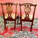 STUNNING PAIR!! Chippendale Style Mahogany chairs
