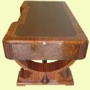 IMPORTANT Huge 74 INCHES burl Walnut Art Deco Desk