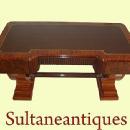 IMPORTANT Huge 74 INCHES burl Walnut Art Deco Desk