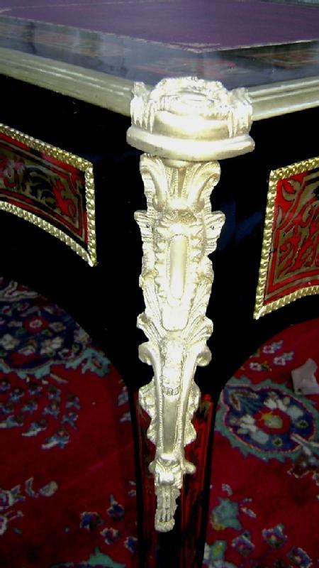 Grand aristocratic Louis XV style Boulle desk