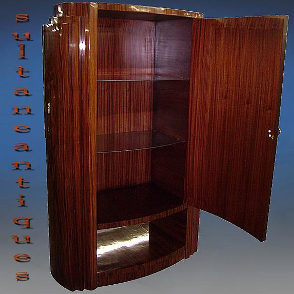 Classic Art Deco style rosewood marquetry Bar-cabinet