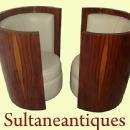 Stunning Rosewood chairs in Art Deco style .