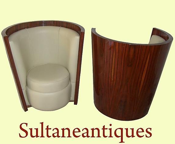 Stunning Rosewood chairs in Art Deco style .