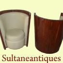Stunning Rosewood chairs in Art Deco style .