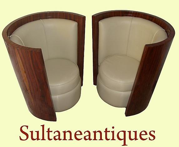Stunning Rosewood chairs in Art Deco style .