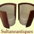 Stunning Rosewood chairs in Art Deco style .