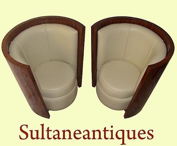 Stunning Rosewood chairs in Art Deco style .