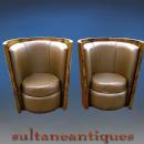 TO DIE FOR!! stunning pair Art Deco style chairs.