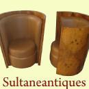 TO DIE FOR!! stunning pair Art Deco style chairs.