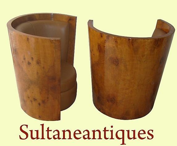 TO DIE FOR!! stunning pair Art Deco style chairs.