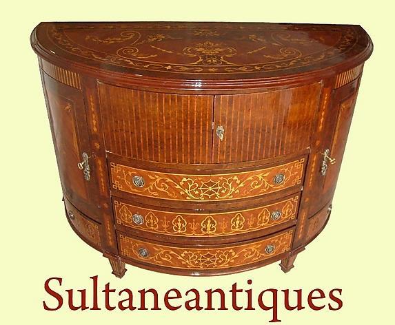 English 1930s Rosewood and Marquetry Bar
