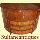 English 1930s Rosewood and Marquetry Bar