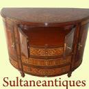 English 1930s Rosewood and Marquetry Bar