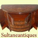 English 1930s Rosewood and Marquetry Bar