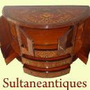 English 1930s Rosewood and Marquetry Bar
