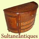 English 1930s Rosewood and Marquetry Bar