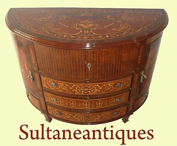 English 1930s Rosewood and Marquetry Bar