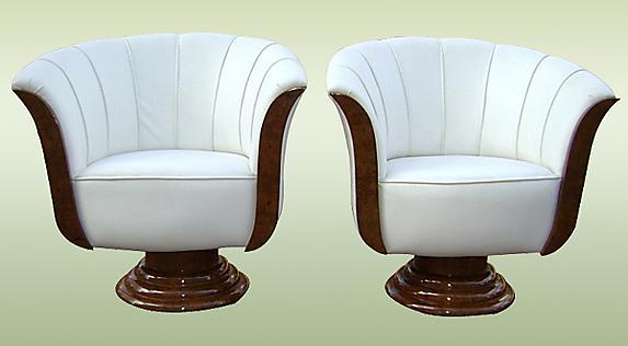 Pair of sensational Art Deco style armchairs.