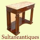 Elegant Biedermeier style Walnut and Brescia console