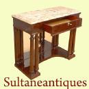 Elegant Biedermeier style Walnut and Brescia console