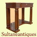 Elegant Biedermeier style Walnut and Brescia console