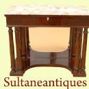 Elegant Biedermeier style Walnut and Brescia console